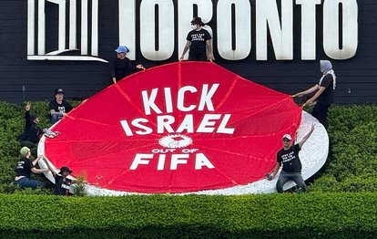 Kanada'da FIFA'ya İsrail protestosu!